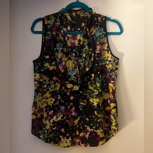 Ann Taylor Floral Sleeveless Blouse